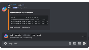 DNS over Discord (1.1.1.1)